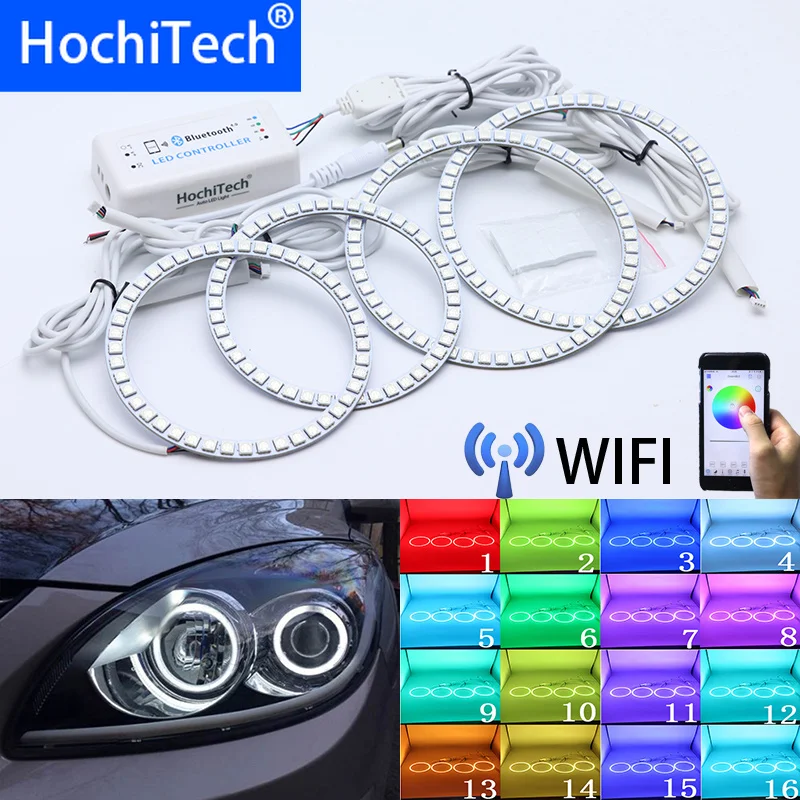 Беспроводной RGB многоцветный светодиодный дневной свет Angel Eye с Wi Fi дневное
