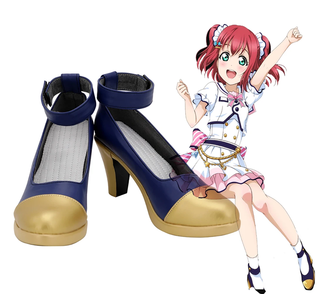 Обувь для косплея «Love Live Aqours», вечерние туфли на высоком каблуке, обувь на заказ, Ruby Kurosawa