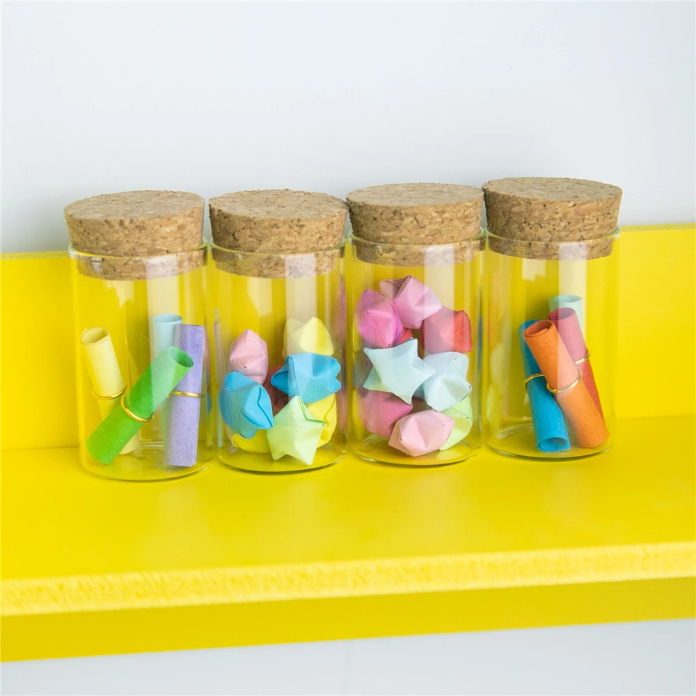 20ml Glass Tube with Wooden Cork 20cc Clear Glass Vial Transparent Jar Cork Tube Bottles 50pcs/lot