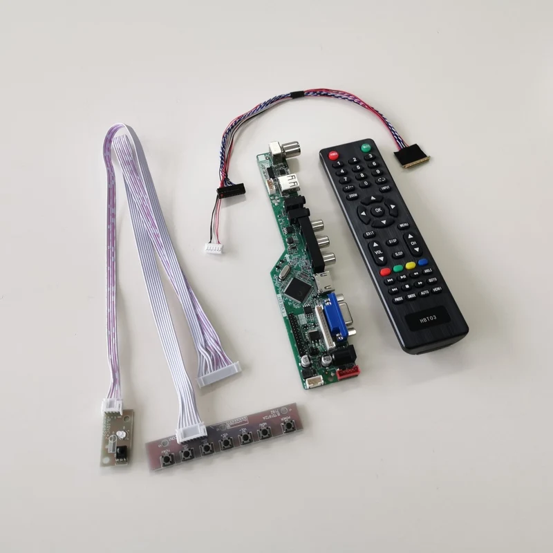 Для N156BGE-L52/L62 T. V56 экран контроллер привод доска ноутбук PC VGA+ HDMI+ AV+ USB+ RF 15," LVDS 40Pin WLED 1366*768 DIY kit