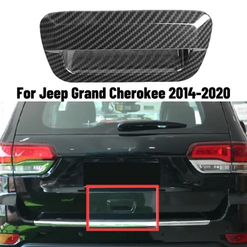 

Carbon Fiber Rear Trunk Door Handle Bowl Cover For Jeep Grand Cherokee 2014-2020