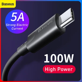 

Baseus USB Type C Cable 5A 100W Fast Charging For Samsung Xiaomi Mobile Phone USB Wire Charger Data Cable Quick Charge USB Cable