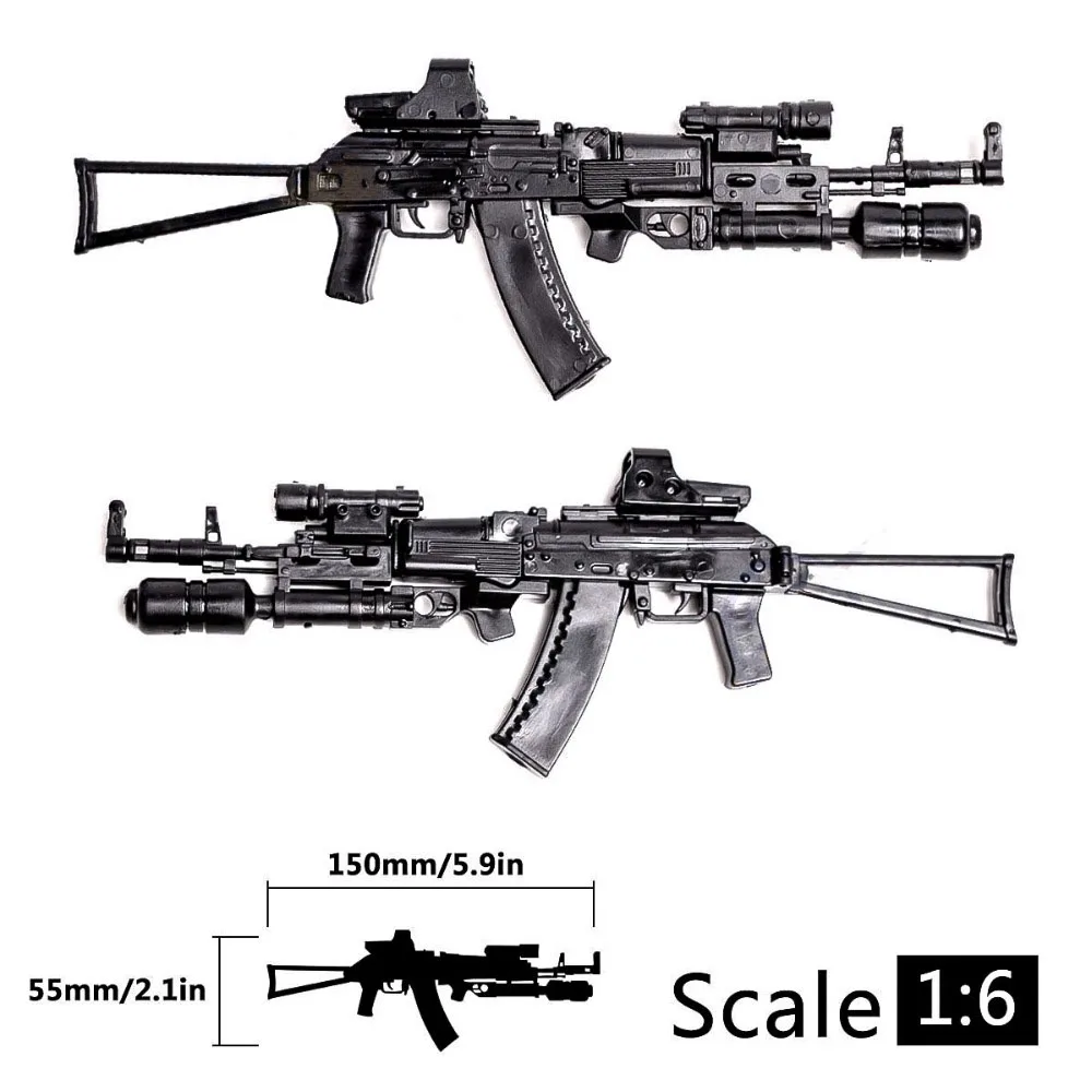 1:6 1/6 масштаб 12 дюймов фигурки Модель AK74 пистолеты игрушечный стрелковый пистолет T800 тяжелые пулеметы+ пулевые пояса детские игрушки DIY подарок