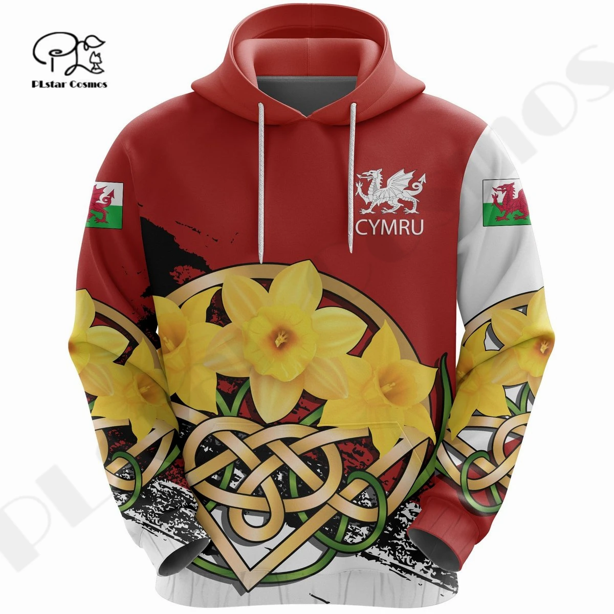 PLstar Cosmos 3DPrinted Newest Wales Celtic Flower Unique Unisex Men/Women Hrajuku Streetwear Casual Hoodies/Zip/Sweatshirt W-3