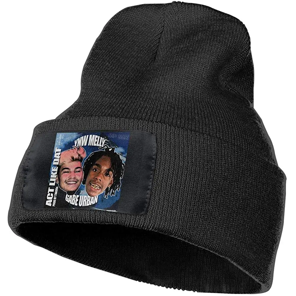 Мужская и женская трикотажная шапка с черепами YNW Melly, зимние вязаные шапки, Мягкая Теплая Лыжная Шапка черного цвета