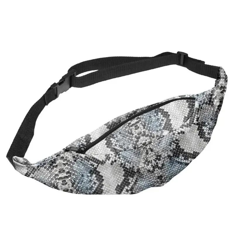 Style 12 Модный 3D цифровой змеиный принт поясная сумка для активного отдыха спортивная нагрудная сумка на молнии чехол для телефона - Цвет: Style 12