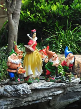 

Resin Christmas Dwarf Holding A Flower Basket With A Shovel Figurines Statue Fairy Princess Home Garden Decoration Outdoor Decor