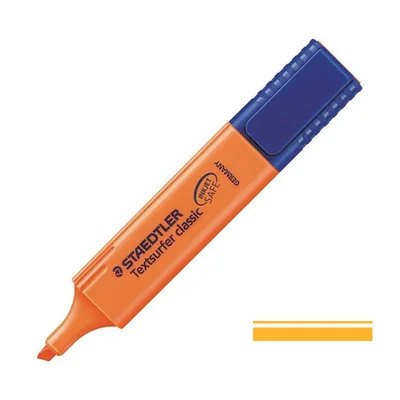 4 orange 1 шт. STAEDTLER маркер косой маркер ручка дети граффити пуля журнал маркер ручка для заметок канцелярские принадлежности для студентов - Цвет: 4 orange