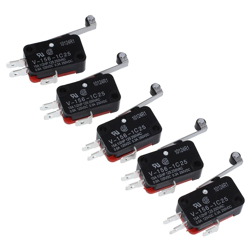 10 шт. кнопочный переключатель для автомобиля и 5 шт. 16a/250VAC 4A/250VAC 3 клеммы миниатюрный микропереключатель