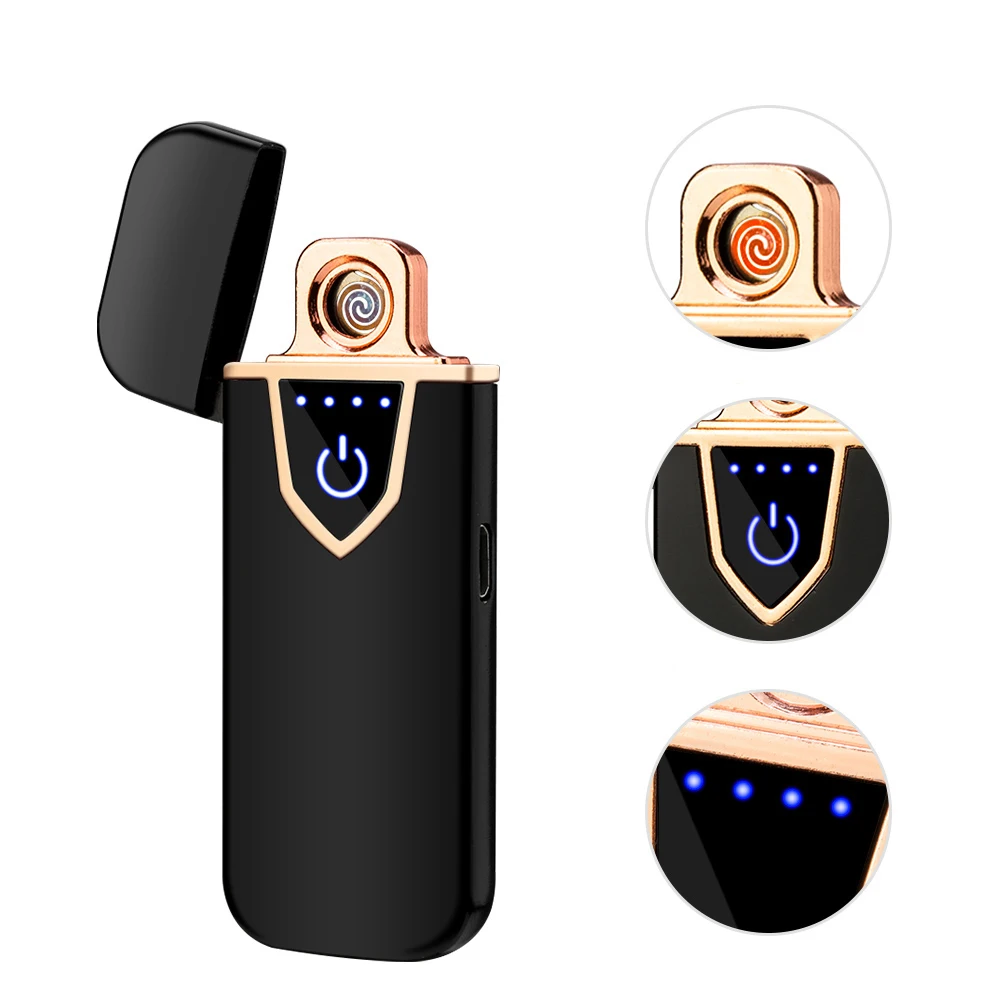 НОВАЯ тонкая зажигалка с usb-зарядкой сенсорным экраном электронная сигарета