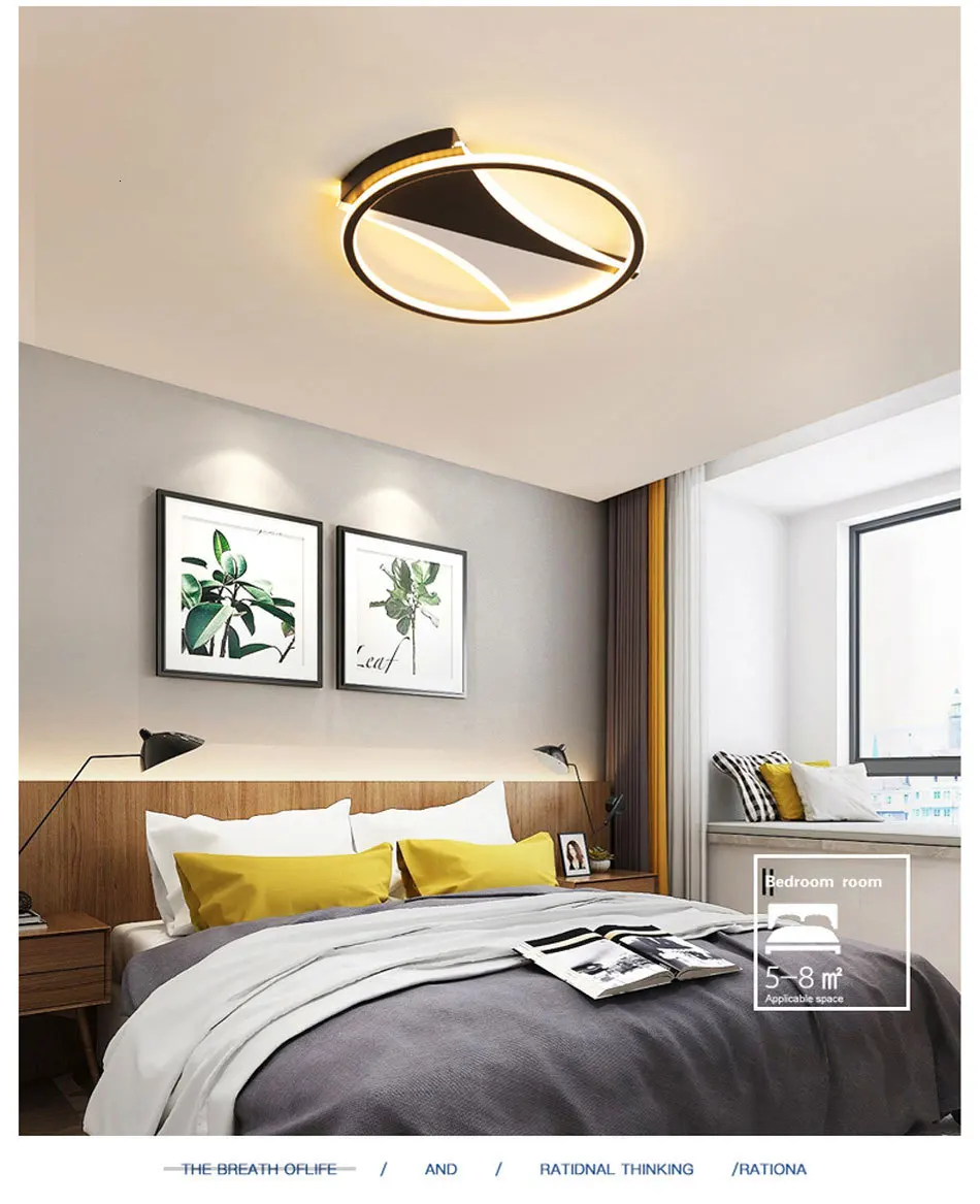Acrylic Round/Square led ceiling lights for living room Plafond home 10-15square meters Lightin fixtures lampe led plafond