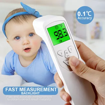 

Digital Thermometer Infrared Baby Adult Forehead Non-Contacts Infrared Thermometer With LCD Backlight Display