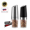 Automatic Salt and Pepper Spice Grinder Gravity Electric Pepper Mill Adjustable Ceramic with LED Light Spice Mill for Kitchen ► Photo 1/6
