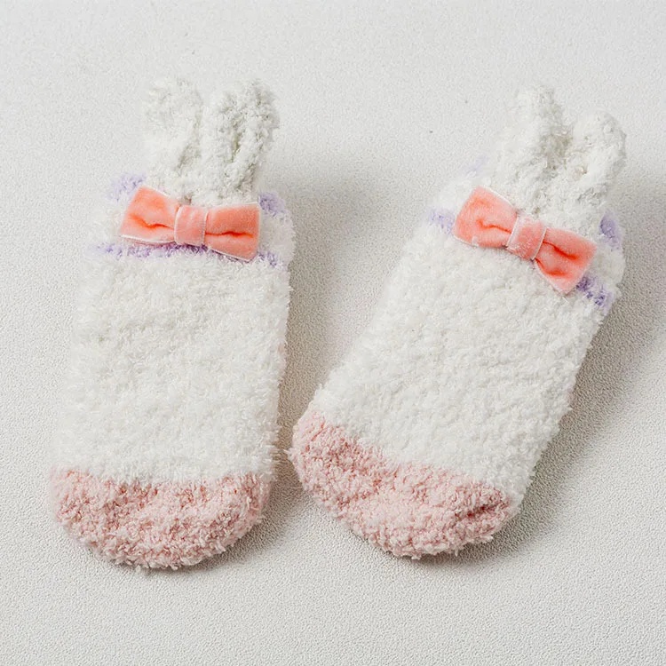 

South Korea Autumn And Winter New Style Baby Stereo Rabbit Ear CHILDREN'S Cotton Socks Infant Dispensing Anti-slip Socks