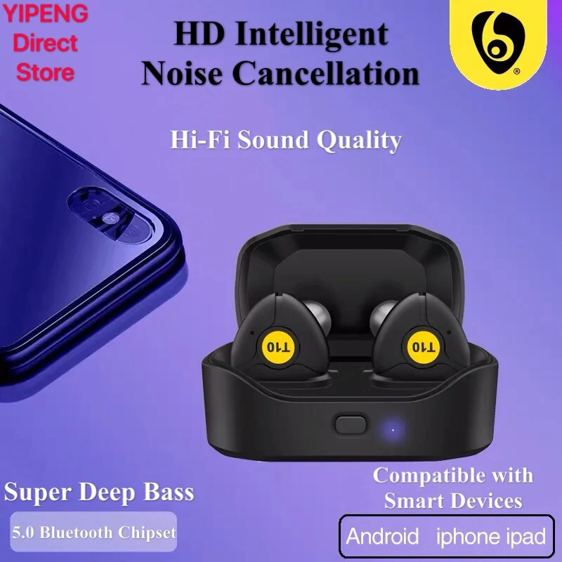 OVLENG T10 настоящие беспроводные наушники, беспроводные Bluetooth наушники с микрофоном, свободные руки, для умных устройств, мини наушники TWS