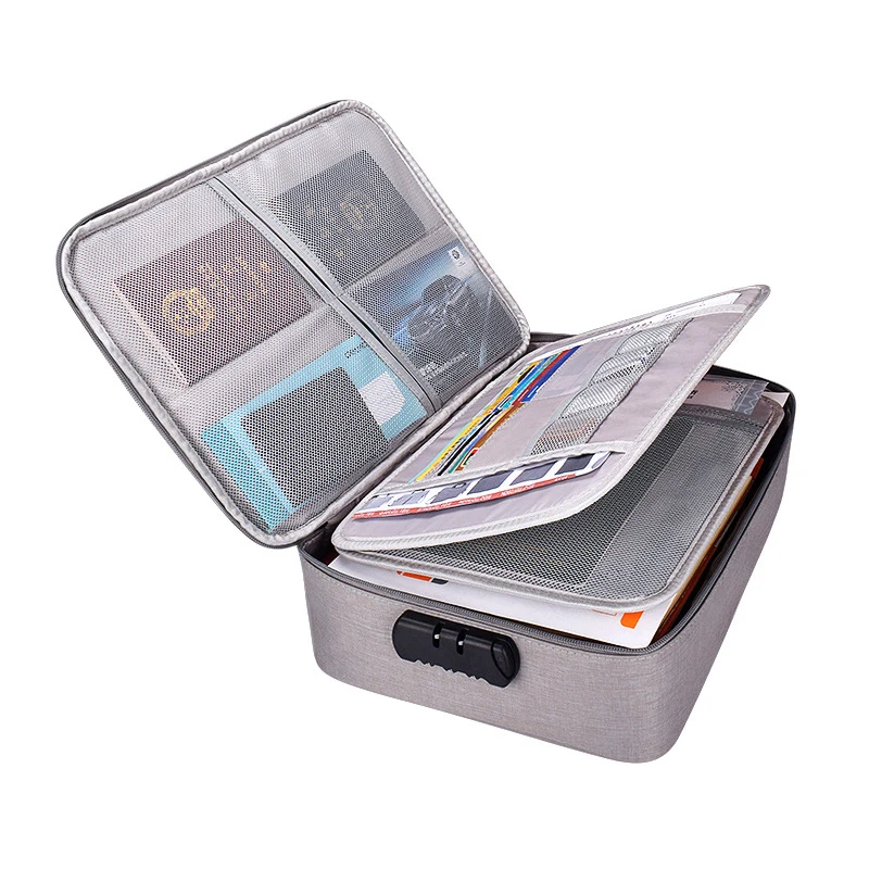 

Cable Organizer Bag A4 Document Storage Box Multi-layer Multifunctional Travel Home Office Accessories Cosmetic Digital Storage