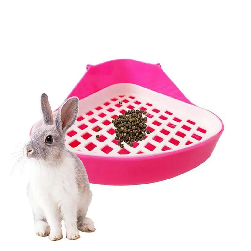 Rabbit Toilet Litter Tray,Small Animal Toilet Corner Potty, Pet Litter