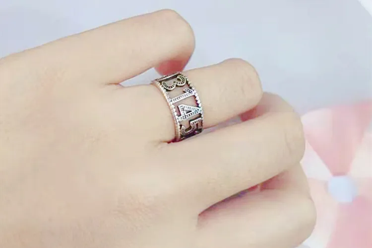 Bijoux модные 925 пробы серебряные кольца для влюбленных для женщин обручальное массивное кольцо на палец anillos mujer