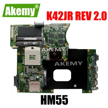 

SAMXINNO K42JR REV2.0 HM55 Mianboard For Asus K42JR A42J K42J X42J laptop Motherboard REV2.0 HM55 DDR3 Mainboard 100% Tested