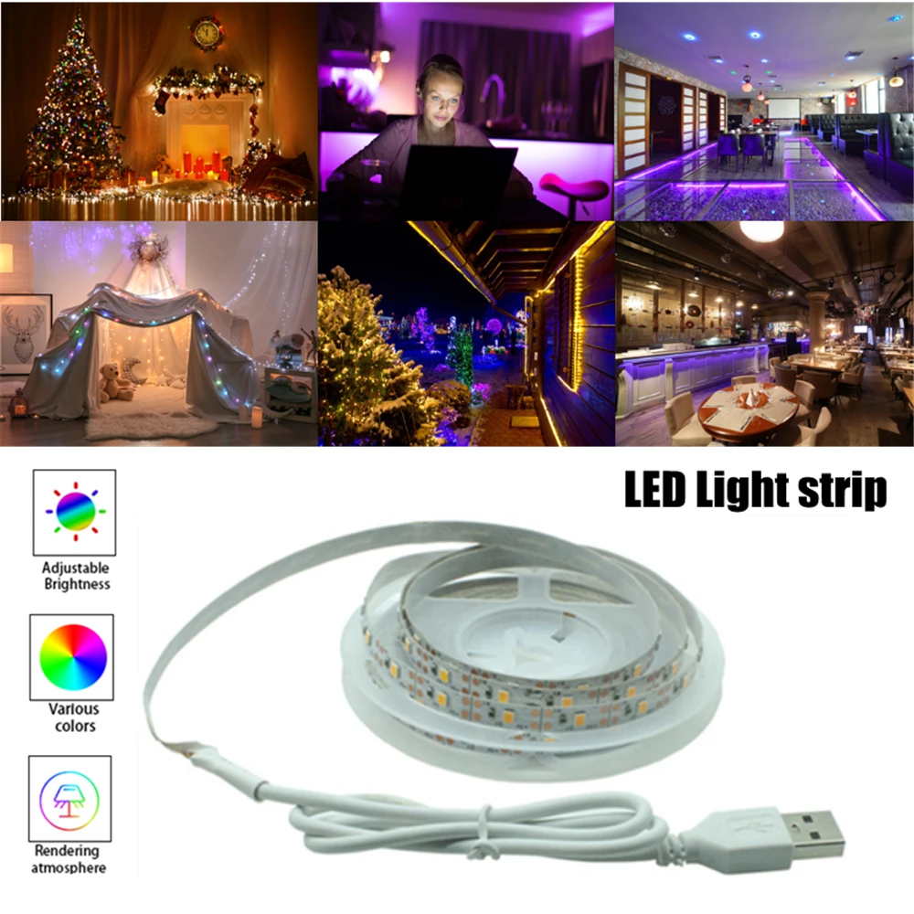 5m LED Light Strips Decoration Lighting USB Warm Lamp For Festival Christmas Party Bedroom BackLight Flexible Night light | Лампы и