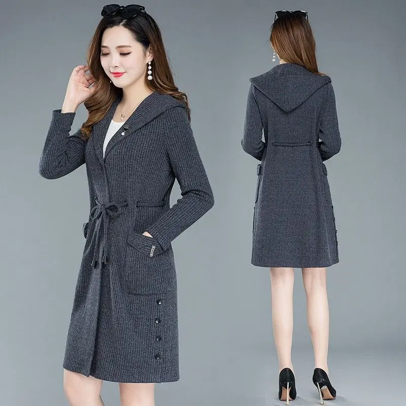 Женское пальто в Корейском стиле из смешанной шерсти, женские зимние пальто, женская верхняя одежда на осень и зиму