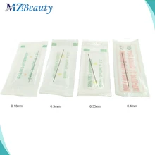 100 шт Одноразовые стерилизованные Профессиональные иглы татуировки 1RL 0,18 мм 0,3 мм 0,35 мм 0,4 мм перманентные иглы для макияжа agulha