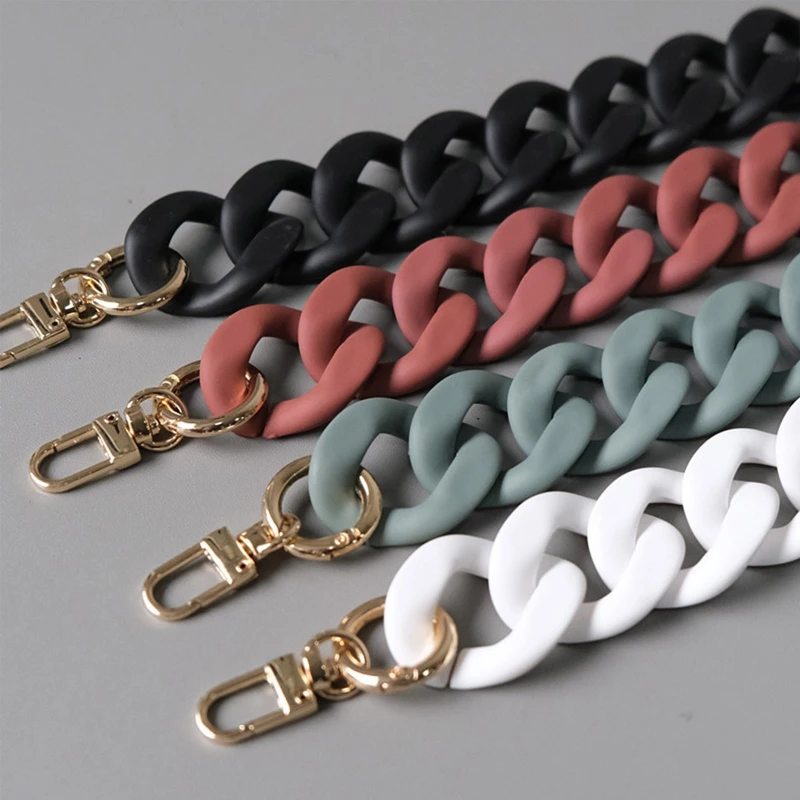 

New Fashion Woman Handbag Accessory Chain Resin Chain Luxury Frosted Strap Women Clutch Shoulder Purse Chain