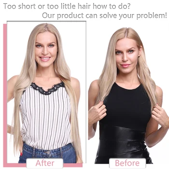 SNOILITE 26inch 8pcs/set clip in hair extensions straight natural hair clip ins synthetic clip in hair extension for women 2