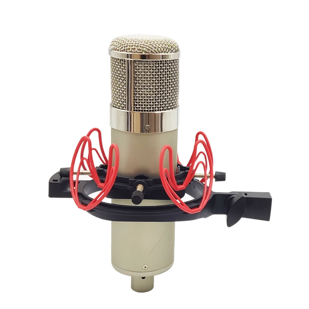 Microfone de Metal Grande Corpo Faça Você Mesmo U87 Condensador Mic Escudo Estéreo Microfone Cardióide Alta Qualidade Siiver Pesado 24cm Htt-u47 - Image 5