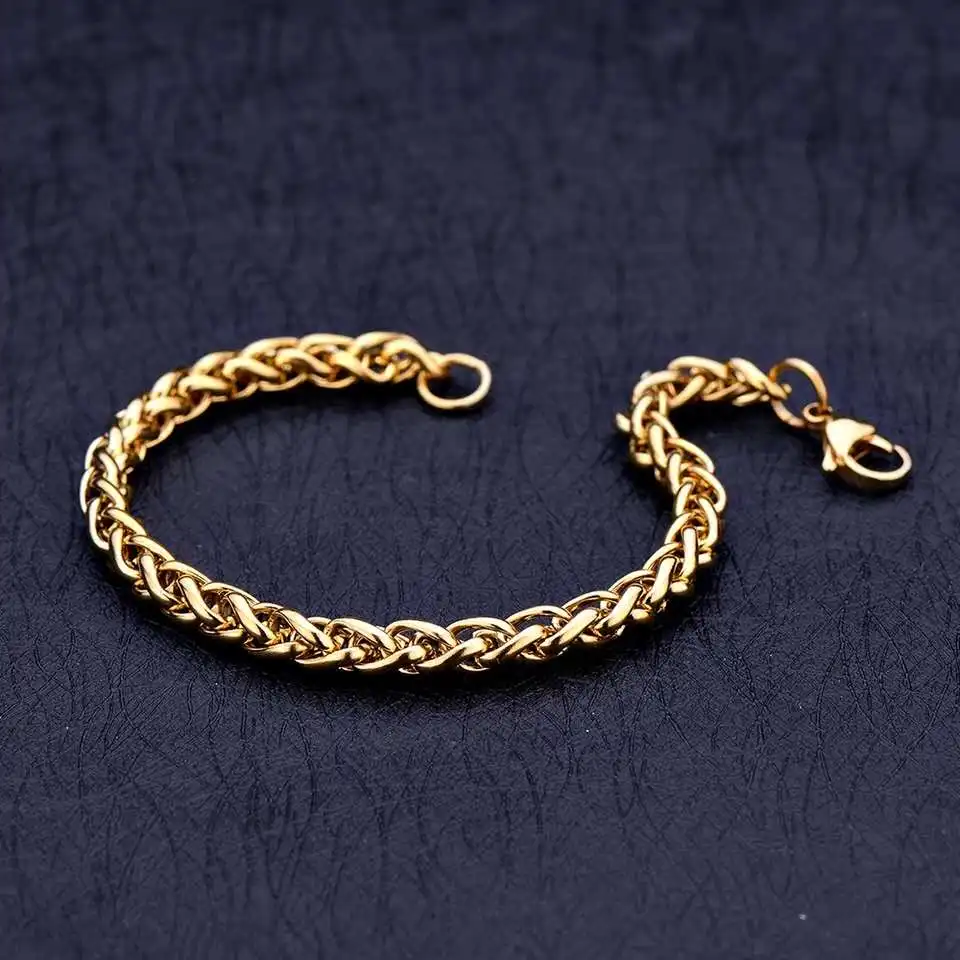

Newall Hot sale stainless steel gold 4/ 5/ 6/8MM keel chain women wen couple jewelry length 19/21/23CM fashion accessory jewelry