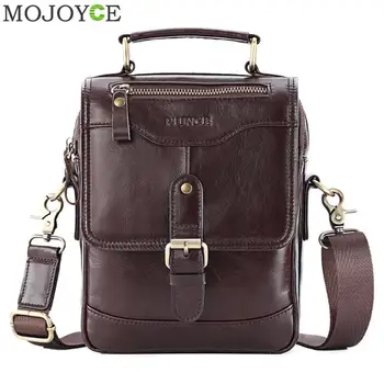 

Genuine Leather Shoulder Messenger Bag Vintage Cowhide Handbags Fashion Business Crossbody Satchel Casual Phone Pouch