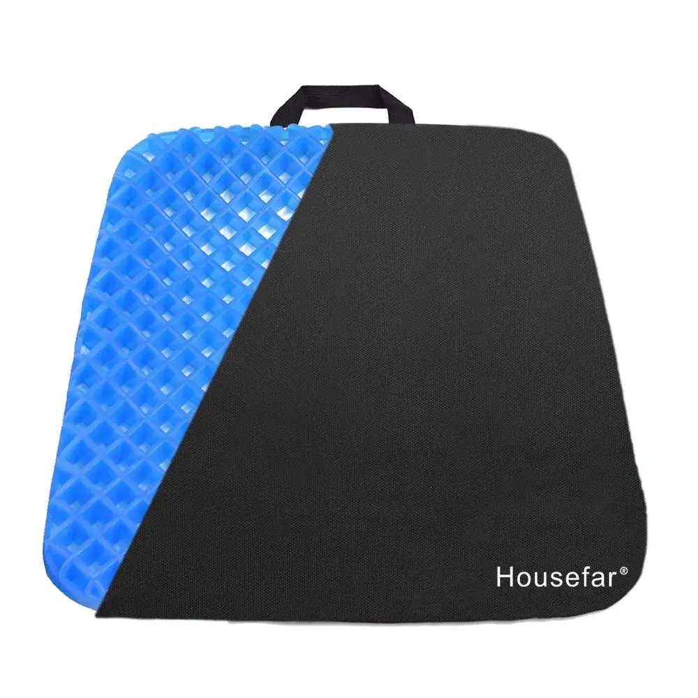 

Gel Seat Cushion - Cool and Ventilated - Non-Slip , Seat Cushion - Relieves Sciatica and Coccyx Pain
