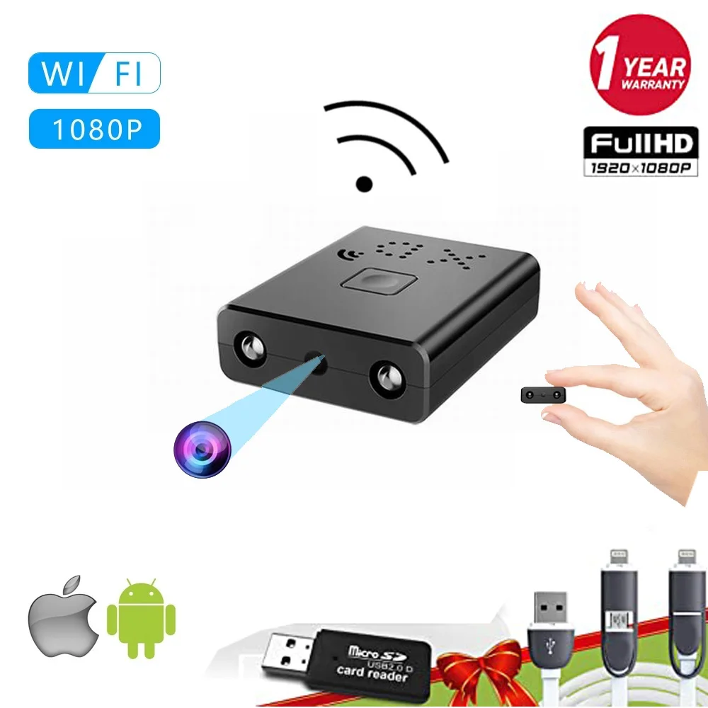 

HD 1080P Wifi XD Mini Camera ip Smallest Mini Camcorder Sport Micro Camera DVR Voice Recorder Night Vision Motion Detect P2P cam