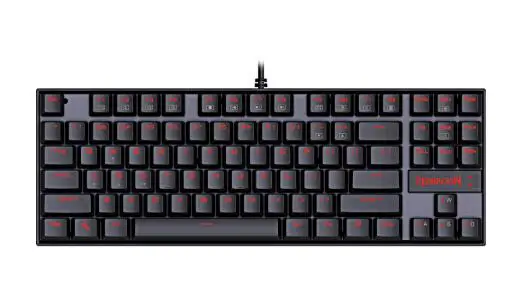 Механическая клавиатура Redragon kumara без ключа, металлическая пластина с RGB подсветкой, 87 клавиш, синий переключатель, Игровая клавиатура K552 KUMARA - Цвет: Red Backlit