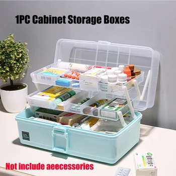 

Household Multi-Layer Oversized Storage Box Desk Organizer Medicine Cabinet Storage Boxes Cosmetics Container Portable Durable