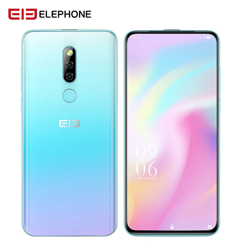 Elephone PX 6,5" FHD+ полноэкранная 16 МП всплывающая камера, глобальный мобильный телефон Android 9,0, четырехъядерный смартфон с отпечатком пальца - Цвет: Breathing Crystal