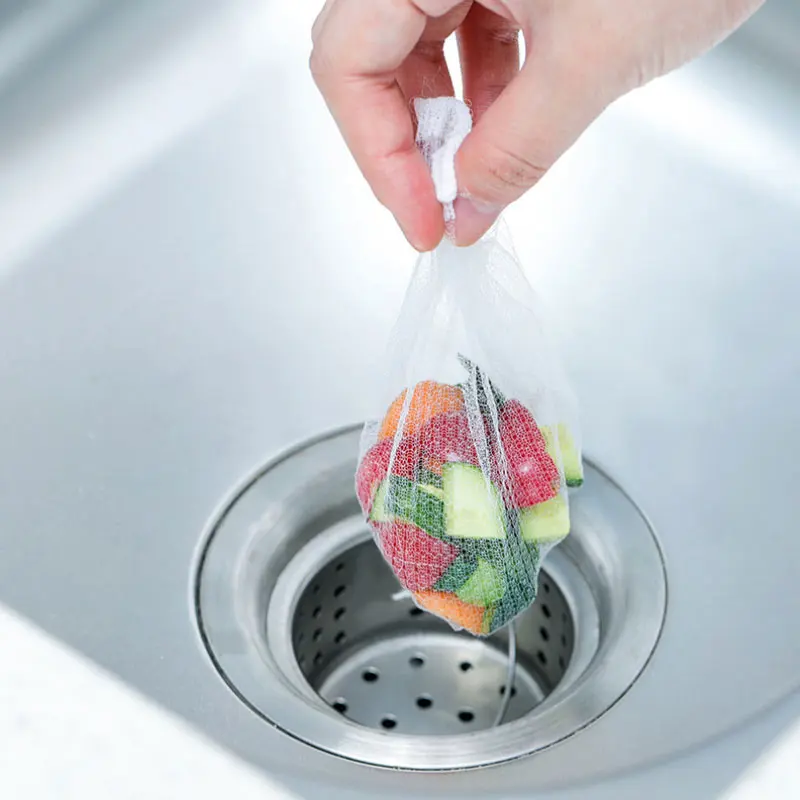 Filter mesh bag with scupper residue hair Catcher Bath Strainer Shower Cover Kitchen Bathroom Basin Sink Strainer Filter Drain