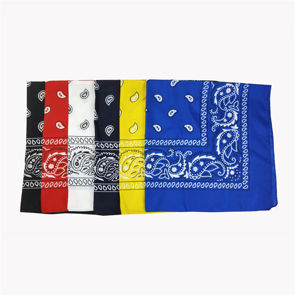  Polyester Paisley Amoeba Kerchief Hip Hop Outdoor Sports Riding Headscarf Sunflower Seed Colorful H
