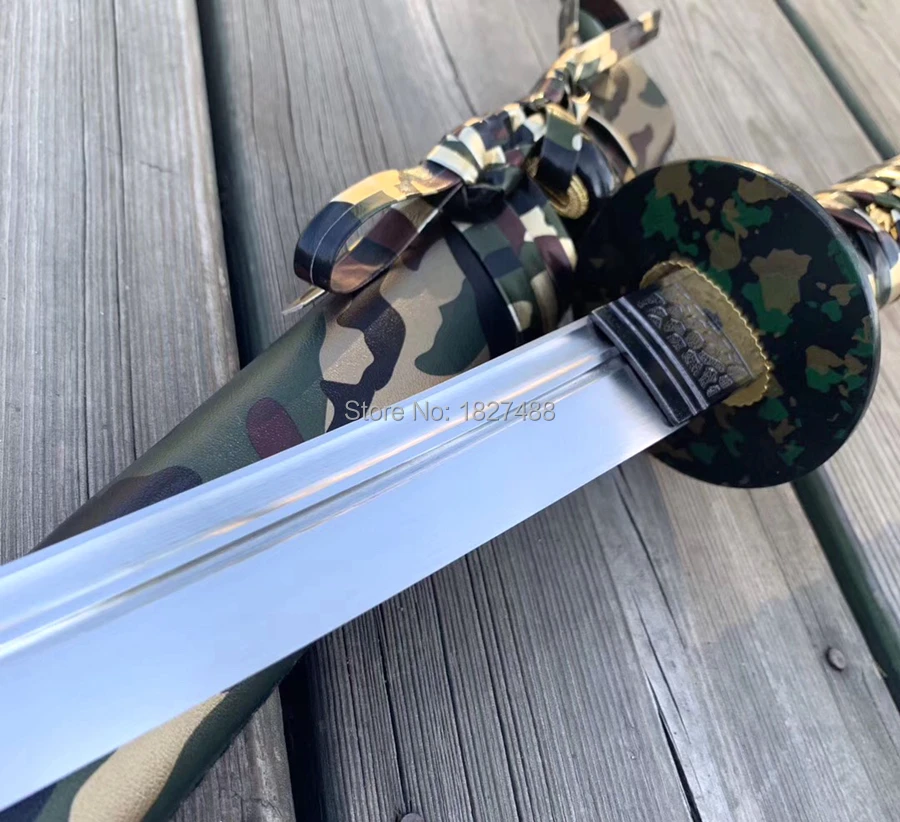 Long Handle Samurai Fighting Knife Saber High Toughness Full Tang Spring Steel Blade Sharp Japanese Sword Katana