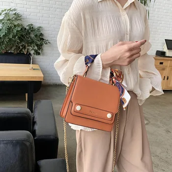 

New Falp Padlock Bag PU Leather Luxury Handbags Women Messager Bags Designer Chain Bag Mini Shoulder Crossbody Bags For Women's