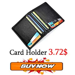 Solid Black Full Grain Genuine Leather Business Card Holder For Men Slim Card Wallet Thin ID Protection Case For Card Purse Bag