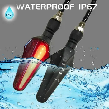 

Waterproof LED Lights 2Pcs Set Turn Signal Indicator ABS Anti-collision