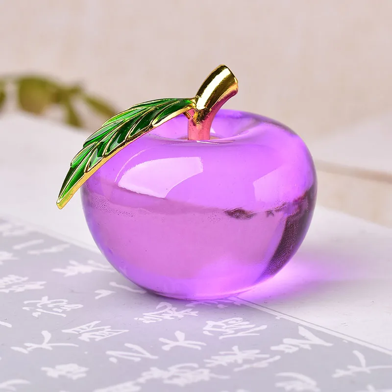 Apple Glass Ornaments Coloured Glaze Home Decoration Gift Souvenir