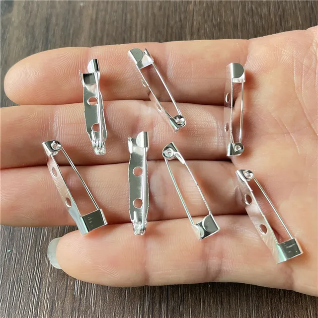 50 Spille Da Sicurezza 25mm Argento - Per Abbigliamento E Artigianato - Foto 14