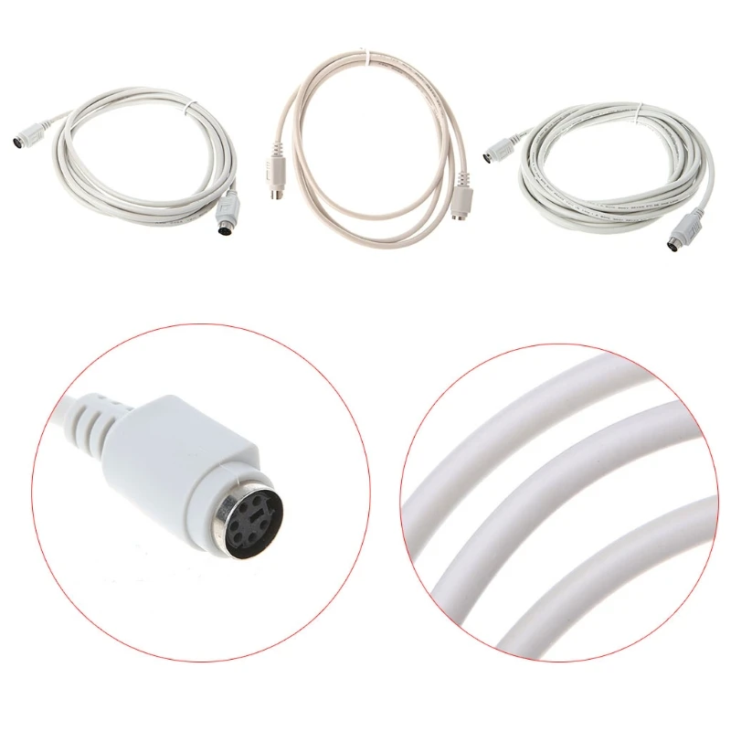 PS/2 Keyboard Mouse Male to Female Extension Cable Lead 6 Pin Motherboard Mouse 1.5M/3M/5M