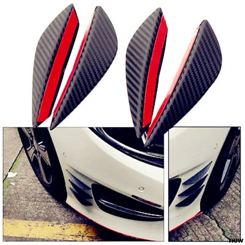 

4Pcs Fiber Car Spoiler Canards Front Bumper fin for Volvo S40 S60 S80 XC60 XC90 V40 V60 Any Cars XC40 360c V90 V40