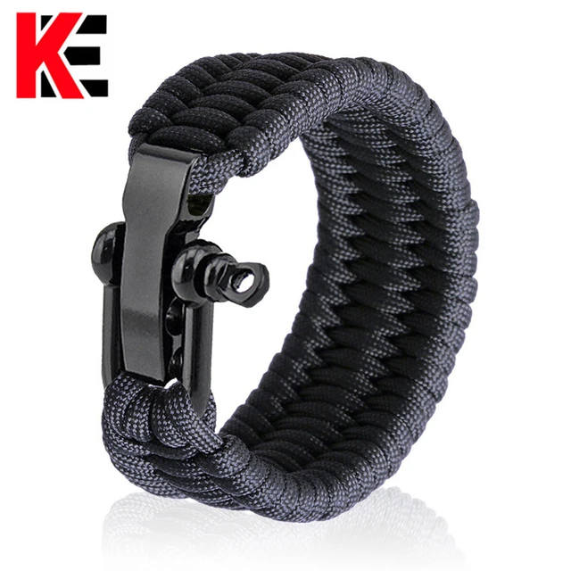 Adjustable Survival Wristband Emergency 550 Paracord Bracelet