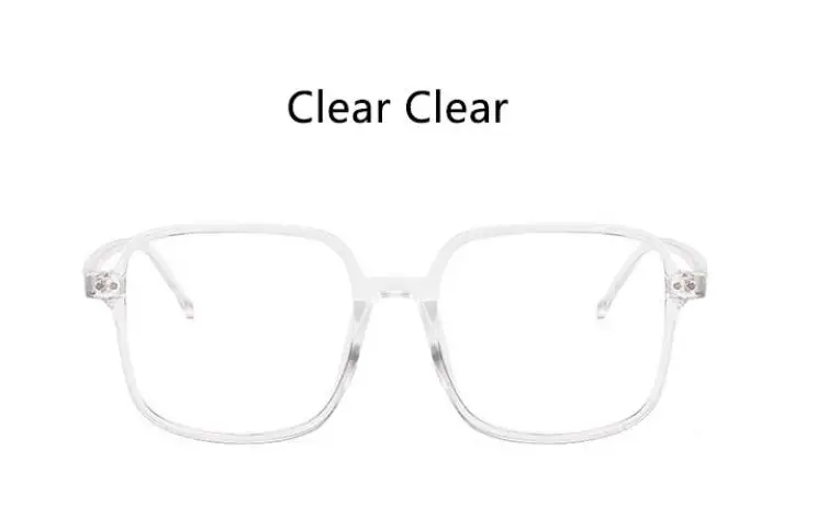 clear clear Популярные пластиковые черные квадратные очки, оправа, роскошный дизайн, анти синий светильник, Женские оправы для очков, прозрачные линзы, очки Zero - Цвет оправы: clear clear