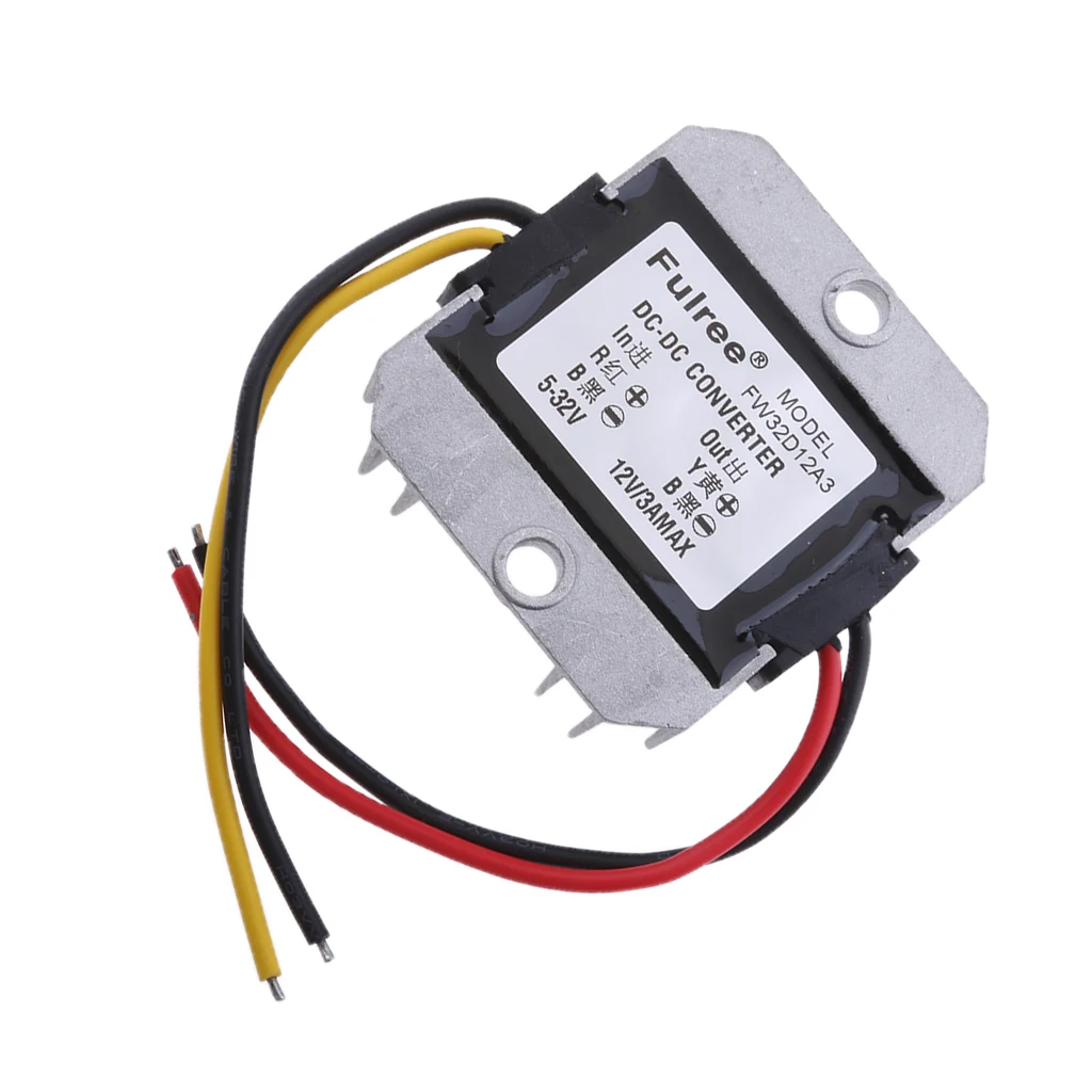 DC/DC преобразователь регулятор 5-32V Шаг вниз до 12V 3A автомобильный источник питания