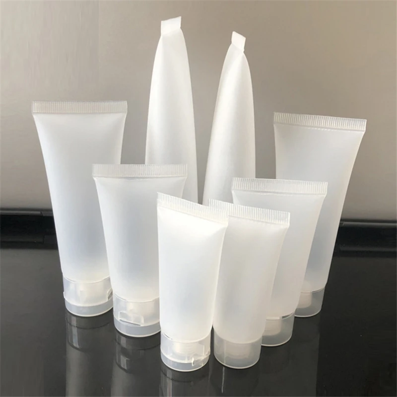 

Refillable Tube Scrub Matte Empty Cosmetic Bottle Soft Tubes with Cap Travel Squeeze Make Up Container Refillable Bottles 100ml